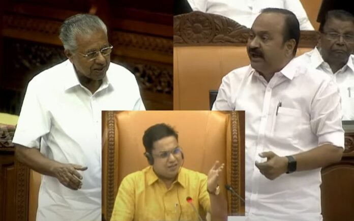 Pinarayi vijayan Speaker AN shamseer and VD Satheesan