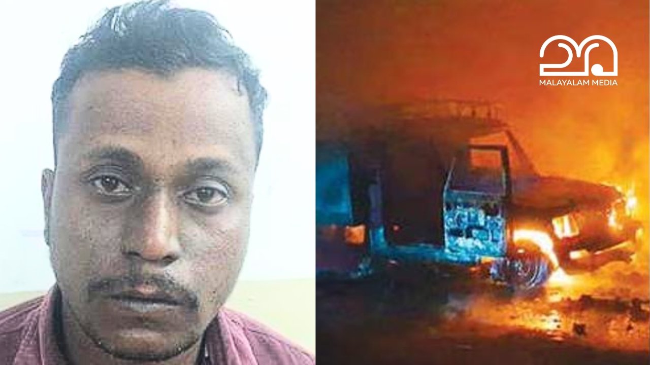 Paul raj arrested for blazing police station vehicle