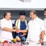 VD Satheesan, Sandeep G varier, K Sudhakaran at palakkad