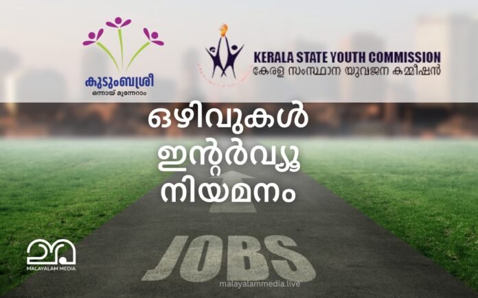 Job Vacancy Kerala State Youth commission, Kudumbashree