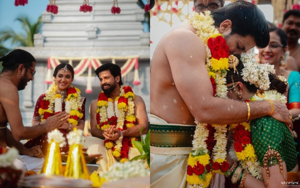 നടി കീര്ത്തി സുരേഷും ആന്റണി തട്ടിലും വിവാഹിതരായി