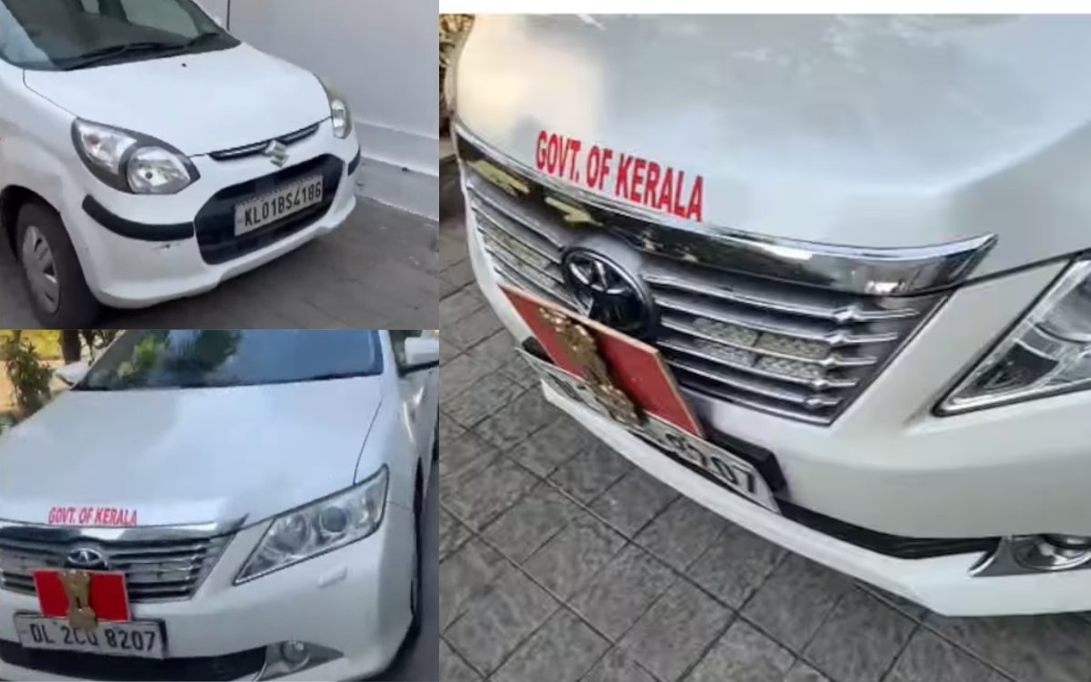 Kerala Governor's Car hit by state law officer at delhi kerala house