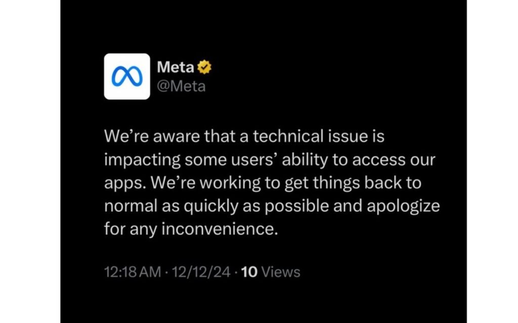 Meta Technical issue