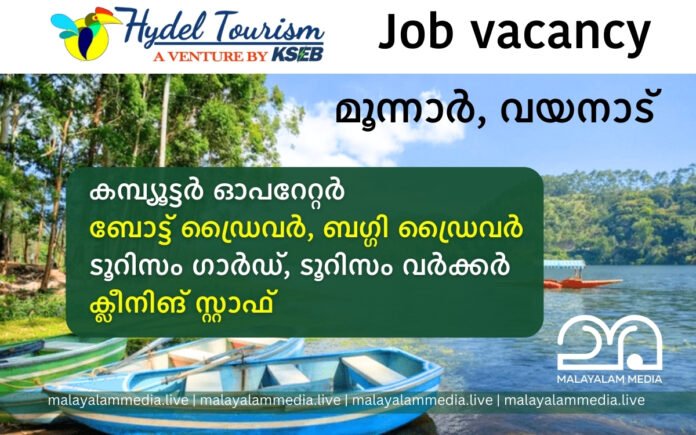 Job Vacancy at Munnar Wayanad Kerala Hydel Tourism Centre