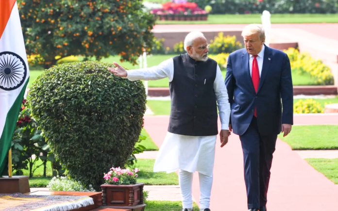 Prime Minister Narendra Modi with U.S. President Donald Trump