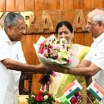 Pinarayi Vijayan and Rajendra Vishwanath Arlekar