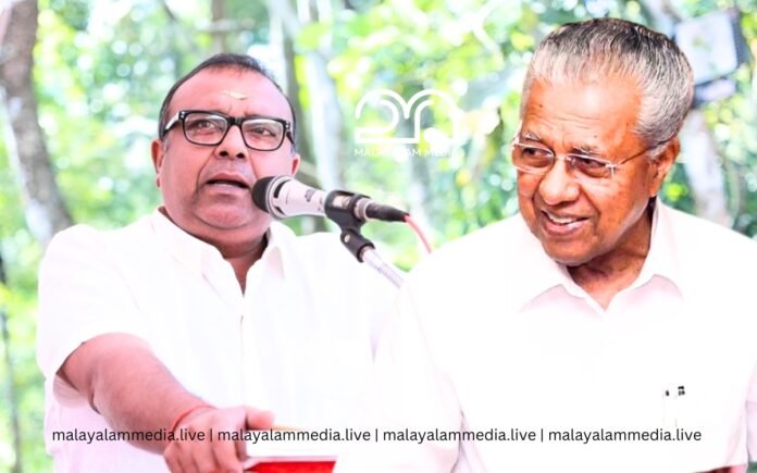 Thushar Vellappally and Pinarayi vijayan