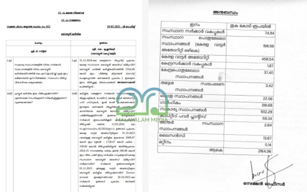 Kerala electricity bill