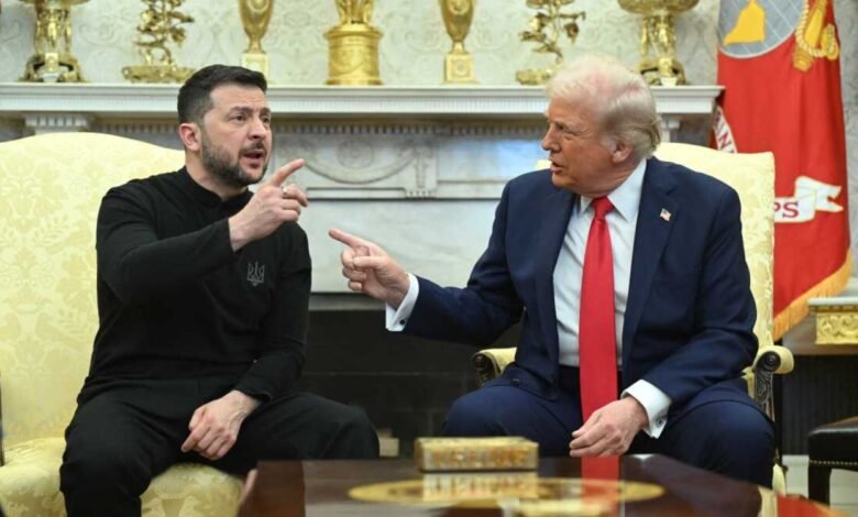 Donald Trump and Volodymyr Zelensky