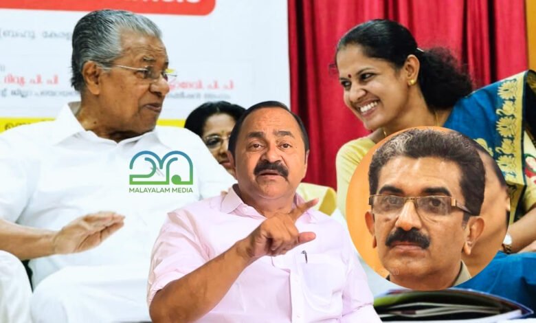 CM Pinarayi vijayan PP Divya and VD Satheesan