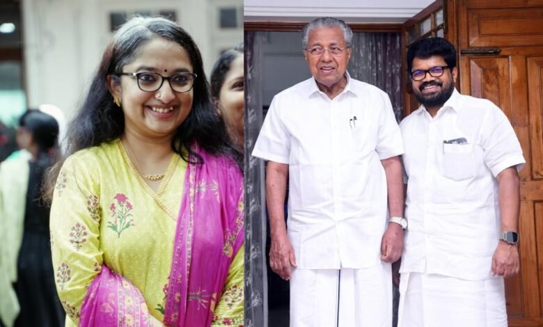 Divya S Iyer KK Ragesh and CM Pinarayi Vijayan