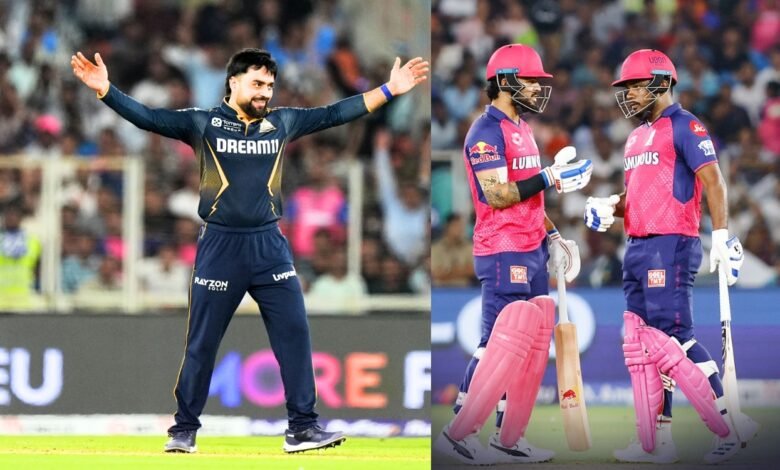IPL 2025 Rashid Khan and Sanju Samson Gujarat Titans Vs Rajasthan Royals