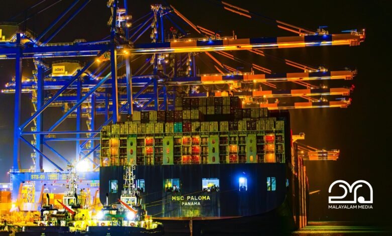 Vizhinjam International Seaport has efficiently handled 10,576 TEU containers from the vessel MSC Paloma