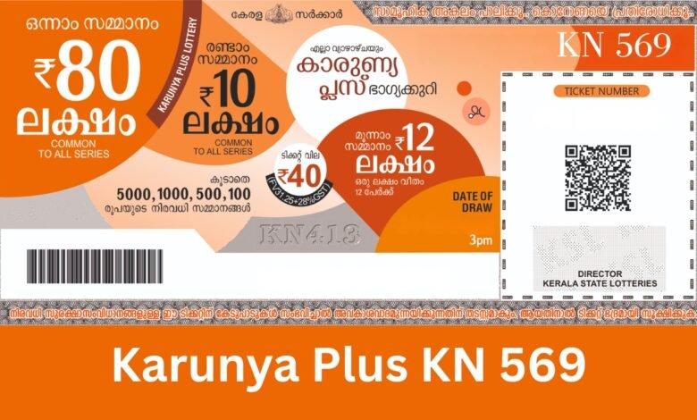 kerala state lotteries Karunya Plus KN 569 - Result