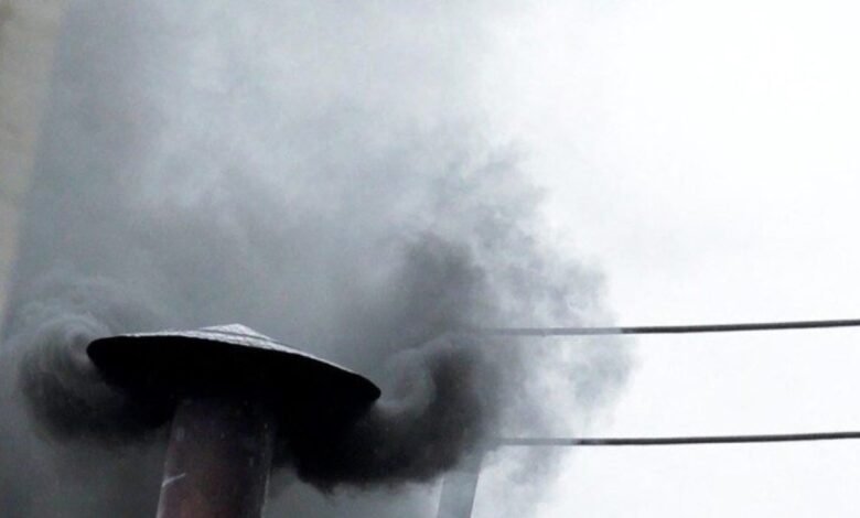 Black smoke signals end of first day of conclave