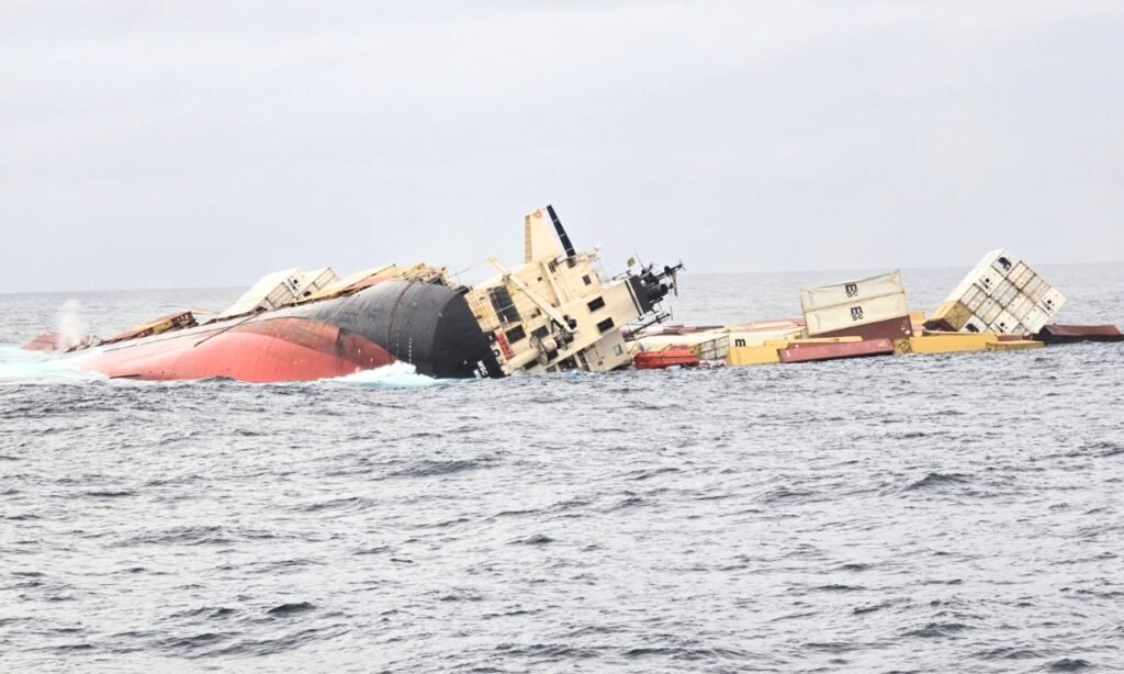 container ship MSC ELSA 3 has sunken