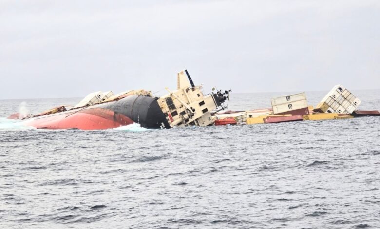 container ship MSC ELSA 3 has sunken