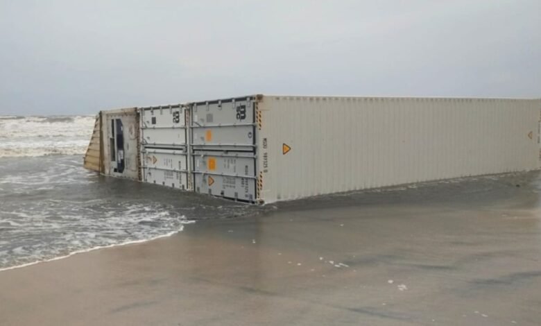 containers of Liberia-flagged container vessel MSC ELSA 3