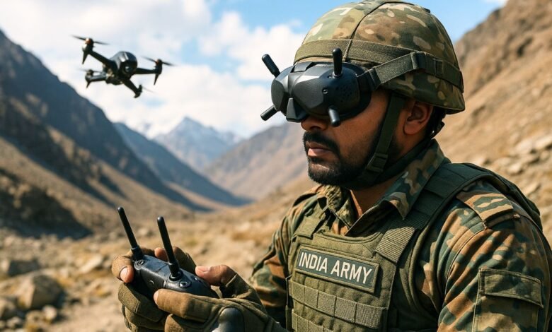 Indian Army FPV drone platoon - AI Generated Image