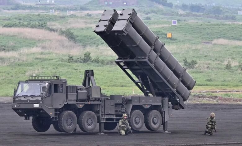 Japan Ground Self-Defense Force's Type 12 missile launcher vehicle