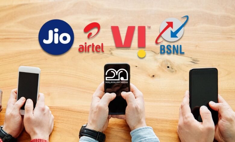Jio Airtel Vodafon Idea and BSNL