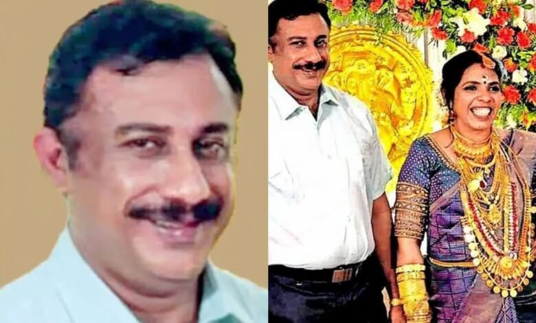 Suspended Assistant Commissioner of Police, K.A. Sureshbabu, with his wife V.P. Nusrath