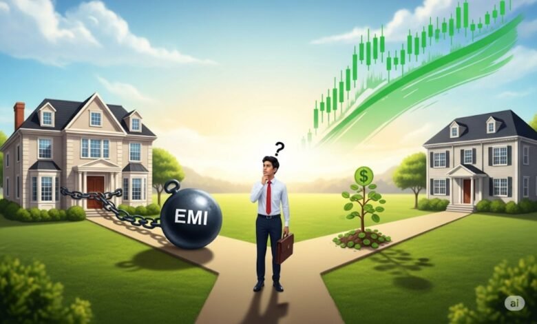 Buy house vs rent and invest India