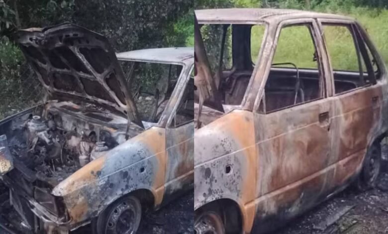 Car Fire Palakkad Family Injured