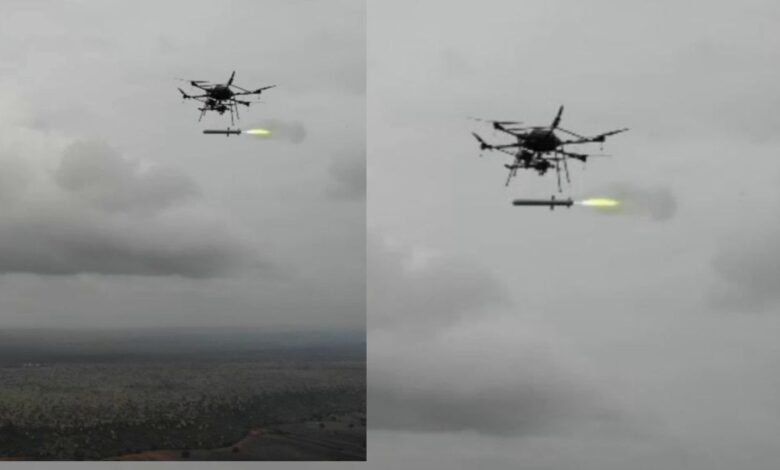 DRDO drone launched missile