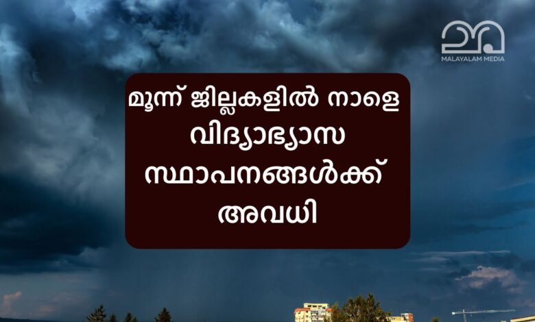 Kerala schools holiday rain