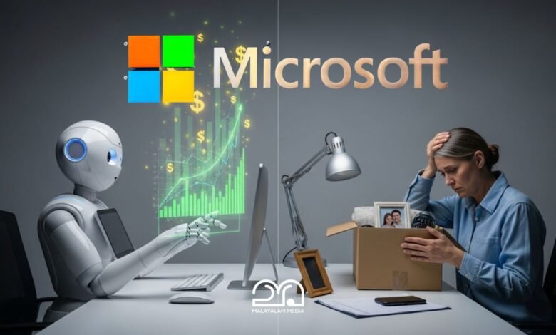 Microsoft AI savings layoffs