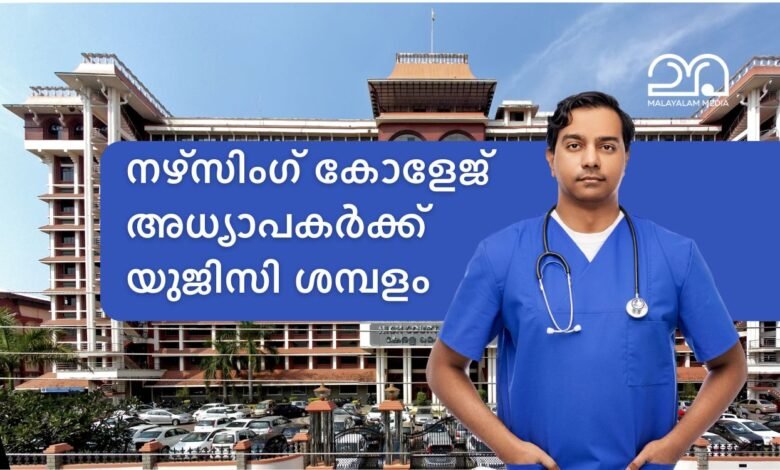 Private nursing college teacher salary Kerala