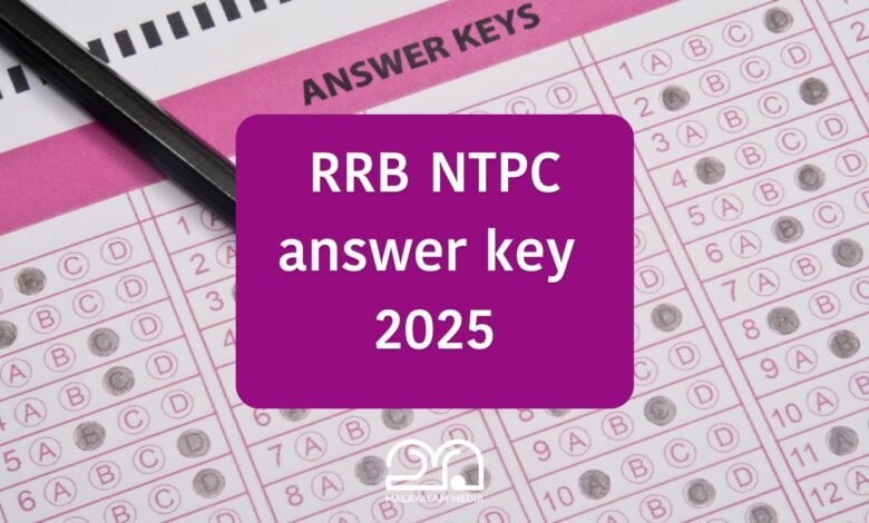 RRB NTPC answer key 2025