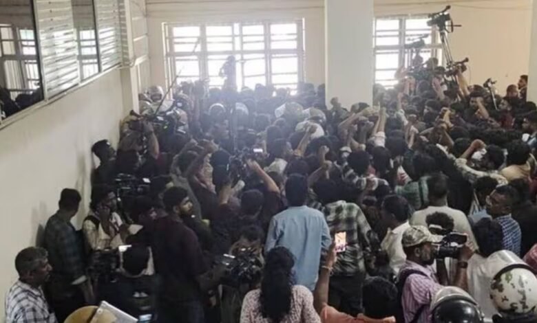 SFI Protest Kerala University Thiruvananthapuram