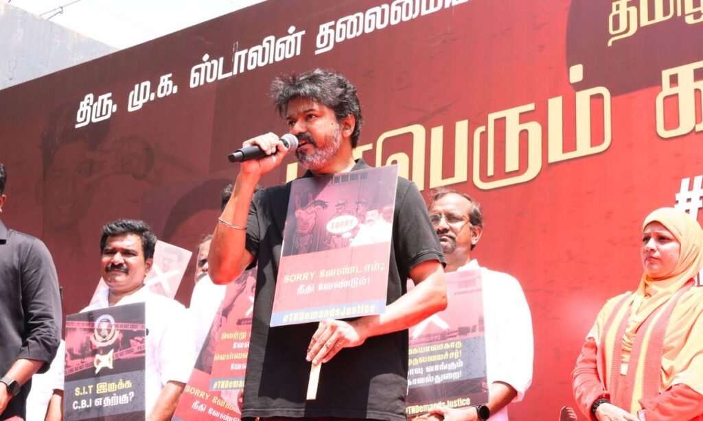 Thalapathy Vijay TVK Protest Tamil Nadu