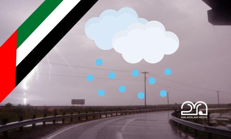 UAE weather alert rainfall hail