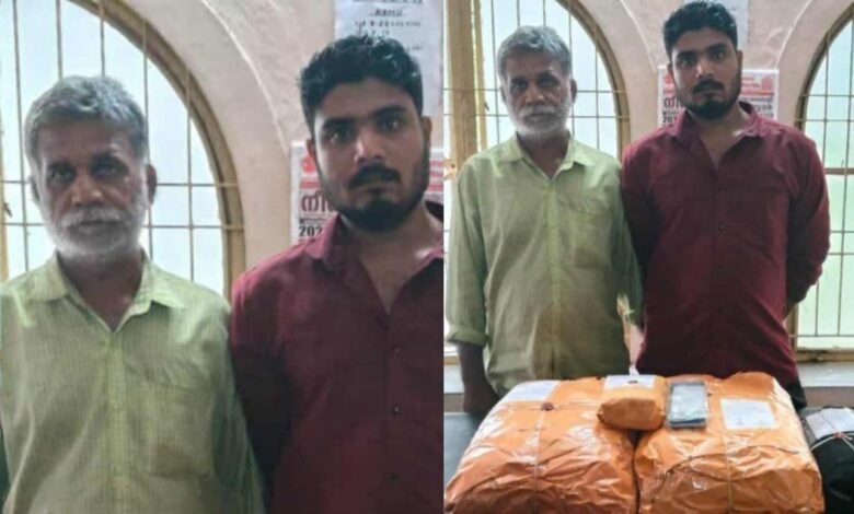 Father son arrested cannabis Palakkad